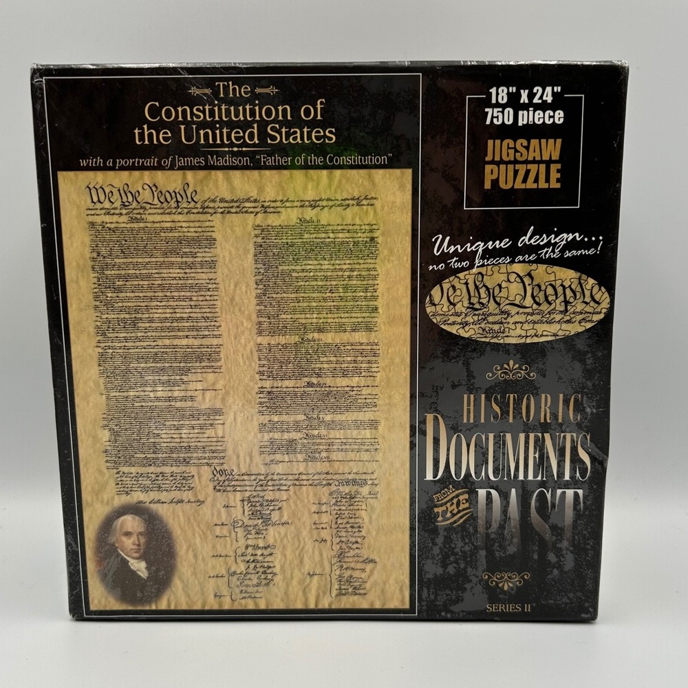 Historic Documents From The Past US Constitution 750 Piece Jigsaw Puzzle New